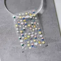 Mini αυτοκόλλητα νυχιών με πολύχρωμα λουλούδια, φεγγάρι και σχέδια με λευκή αρκούδα - Στυλ Αρκούδα Λουλούδι Φεγγάρι Αστέρι (S-097F)