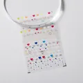 Rainbow heart nail stickers S-127 with colorful solid and hollow heart shapes - Rainbow Heart Dots Decor Style (S-127)