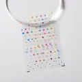 Mini colorful star nail art stickers with S-128 pattern on transparent sheet - Colorful Star Pentagram Dots Style (S-128)