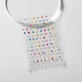 Rainbow star nail art stickers S-129F featuring colorful star patterns on adhesive film - Multicolor Rainbow Star Pattern Style (S-129F)