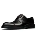 Classic dark brown genuine leather derby shoes for men with hand-stitched detailing - EU 38 / Coffee (Black Trim)