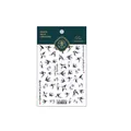 Stickers à ongles 5D motif hirondelles avec calligraphie chinoise et dos autocollant - Style Hirondelle Lavis (TS-1983)