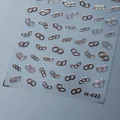 3D embossed rose gold nail stickers with chain link design for luxury manicure - Interlocking Chains (M-023) / Rose Gold
