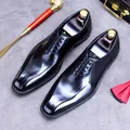 Scarpe classiche Oxford in pelle nera da uomo con tendiscarpe in legno e vari accessori - 37 / Nero