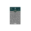 5D embossed snowflake nail sticker TS-946 with matte relief design on grey backing - TS-946 Wind Flower Snow Moon (3D Relief White)