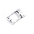 Polished silver alloy automatic buckle for men's business leather belt accessories - Silver