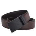 Ceinture pour homme en cuir marron avec boucle automatique noire et design texturé - 110-130 / 068 Boucle Noir Marron