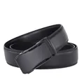 Men's business automatic buckle belt in black leather with classic lychee pattern - 110 / 178 Black Style (5753852643057)