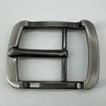 4cm gunmetal brushed zinc alloy buckle for men's belt featuring a classic pin closure design - Gunmetal