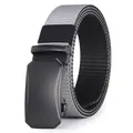 Men's outdoor nylon woven tactical belt with matte black alloy automatic buckle - 105 / Grey Black