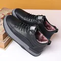 Bottes de neige pour hommes imperméables avec doublure en fourrure en noir et gris - EU 38 / Noir Doublé de Polaire