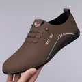 Sandales décontractées en cuir marron pour hommes avec semelle souple et design aéré - EU 38 / Marron