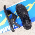 Men's black dual-wear sandals with adjustable heel strap and thick non-slip sole - EU 38 / Black