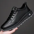 Schwarze Herren-Freizeitschuhe mit atmungsaktivem Mesh und dicker rutschfester Sohle - EU 38 / Schwarz Durchbrochen