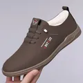 Men's dark brown thermal loafers with plush lining and durable non-slip rubber soles - EU 38 / Brown Faux Fur Lined (6881)
