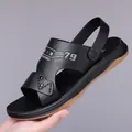 Sandali outdoor da uomo neri con cinturino regolabile sul tallone e suola antiscivolo - EU 38 / Nero