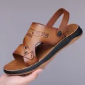 Sandali outdoor da uomo marrone scuro con suola spessa antiscivolo e cinturino regolabile - EU 38 / Marrone