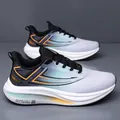 Breathable blue-white gradient mesh running shoes with lightweight EVA cushioning soles - EU 38 / Gray