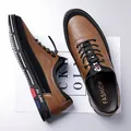 Classic men's brown pebbled leather loafers with 5G LOVE detail and slip-on design - EU 38 / Brown