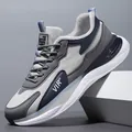 Men's stylish winter sneakers with warm fleece lining and non-slip thick soles in grey - EU 38 / Grey Fleece-lined
