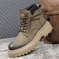 Bottines de travail kaki marron pour homme avec bout vieilli et semelle antidérapante - 38 / Ballerines / Kaki