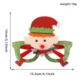 Christmas elf themed glitter glasses frame, 18g lightweight party decoration for holidays - Santa Claus Green Glasses