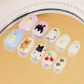 Faux ongles mignons pour enfants avec motifs de dessins animés peints à la main - Style De Colle Photothérapie (BT14 Animé)