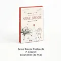Coffret de 30 cartes postales illustrées Seine Breeze dans une boîte artistique rouge - Brise de la Seine