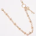 Gouden punk prikkeldraad tailleketting met kroonsleutel hanger voor broeken en tassen - Gouden Prikkeldraad Sleutel Broekketting