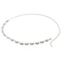 Silver punk butterfly waist chain belt with sparkling rhinestones and adjustable links - Silver