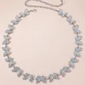 Vintage silberne Taillenkette mit filigranen Schmetterlingsanhängern und Karabinerverschluss - Silber