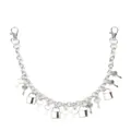 Silver alloy bag chain with heart key and padlock charms with lobster clasps - Lock and Key Style (b225) / Silver