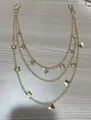 Three-layer gold punk butterfly chain with lobster clasps for pants and accessory styling - Gold Butterfly Pendant Style