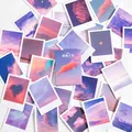 LOMO sticker box with aesthetic purple moonlight landscapes for scrapbooking - Drunk Moonlight