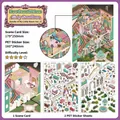 European vintage indoor deco scene sticker set with PET material and scene cards - Lady Salon