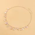 Bohemian gold waist chain with sea shells, starfish pendants and pearls for women - Large Conch Starfish