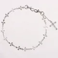 Close-up of hip-hop waist chain with gothic cross links and skull pendant detail - Skull Pendant Cross Style