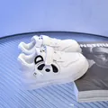 Scarpe bianche bimbo con motivi panda e suola luminosa spessa semi-trasparente - Taglia 25 (Interno 15.5cm) / Bianco