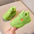 Scarpe sportive per bambini verde neon e arancione con chiusura a strappo - Taglia 21 (Lunghezza Interna 13.5) / Verde chiaro
