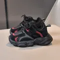 Winter kids sneakers in black with warm faux fur lining and anti-slip rubber soles - EU 21 / Fleece Lined Style / Black