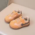 Sneaker classiche kaki per bambini con chiusura a velcro e suola in gomma antiscivolo - Taglia 21 (13.5cm) / Kaki