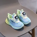 Sneakers in mesh per bambini sfumato verde e blu con comoda chiusura a fibbia rotante - Taglia 21 (13.5cm) / Verde