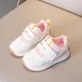 Scarpe sportive calde per bambini in beige e rosa con chiusura in velcro e coniglio - Taglia 16 Lunghezza Interna 11.1cm / Stile Coniglio Rosa Foderato in Pile / Rosa