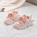 Scarpe sportive invernali da bambina rosa e bianche con fodera in pile e suola spessa - Taglia 25 / Stile Termico Pile / Rosa
