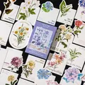 Floral boxed postcard set with vintage botanical illustrations and elegant purple packaging - Floral Season