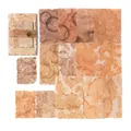 Vintage coffee dyed material paper for scrapbooking with 20pcs hand-stained textures - Coffee Dyeing