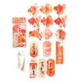 Traditional Chinese goldfish bookmarks with orange tassels and red paper hanging tags - Goldfish Life