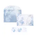 Bamboo theme stationery set with blue translucent envelope and aesthetic greeting card - Mountains And Rivers