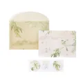 Traditional Chinese stationery set with bamboo pattern gold foil greeting card and envelope - Joyful Every Year