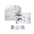 Traditional Chinese ink bamboo stationery set with envelope and gold foil greeting card - Wishing You Eternal Happiness